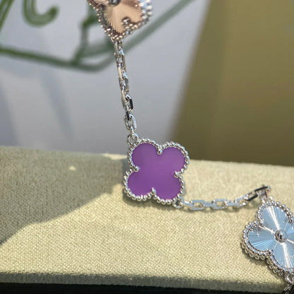 [Lumi Jewellery] CLOVER 5 MOTIF VIOLET BRACELET COLLECTION