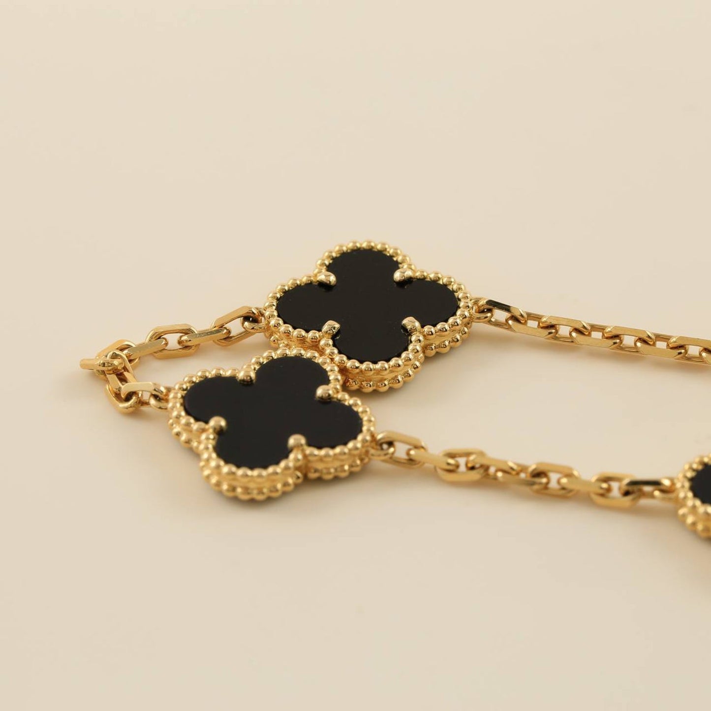 [Lumi Jewellery] CLOVER 5 MOTIF ONYXS BRACELET COLLECTION