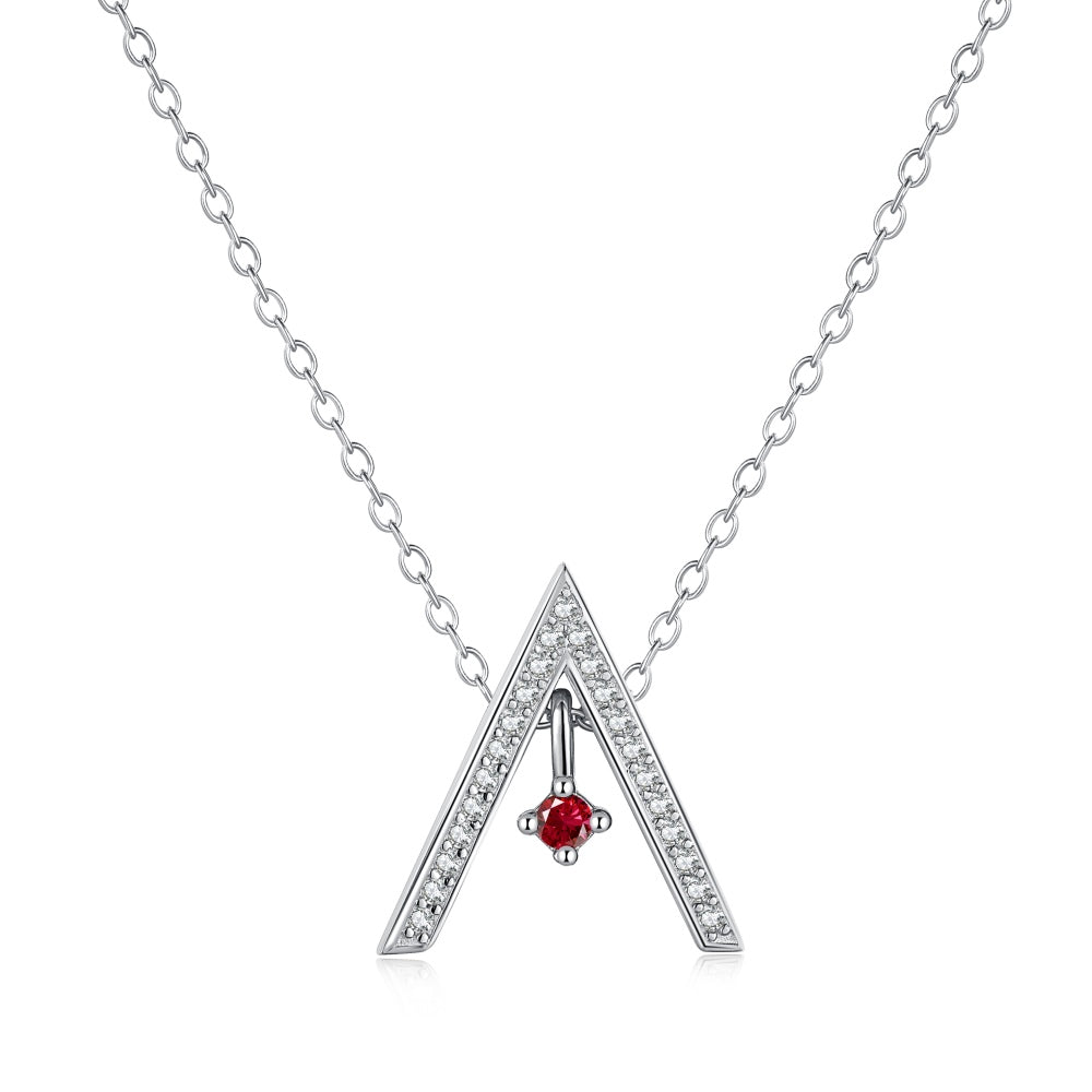 [Lumi Jewellery]Sparkling "A" Shape Necklace