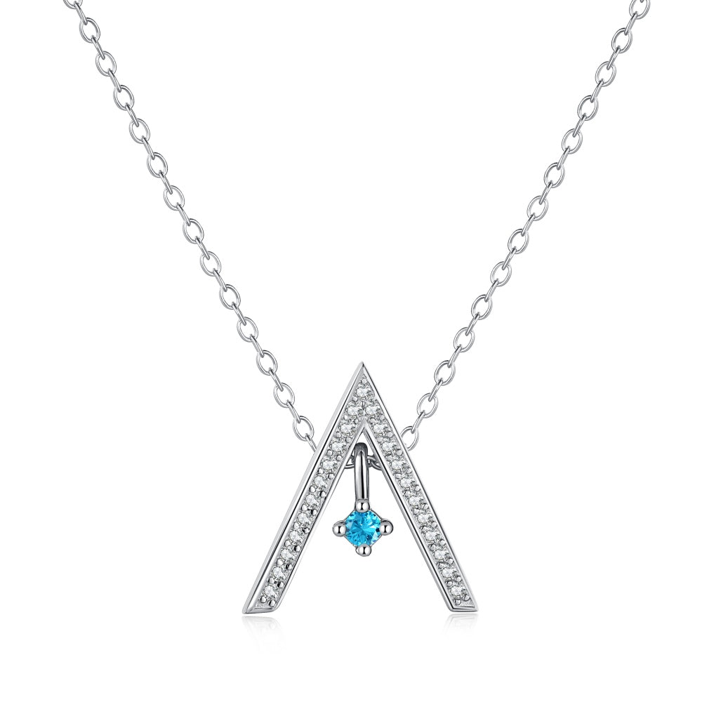 [Lumi Jewellery]Sparkling "A" Shape Necklace
