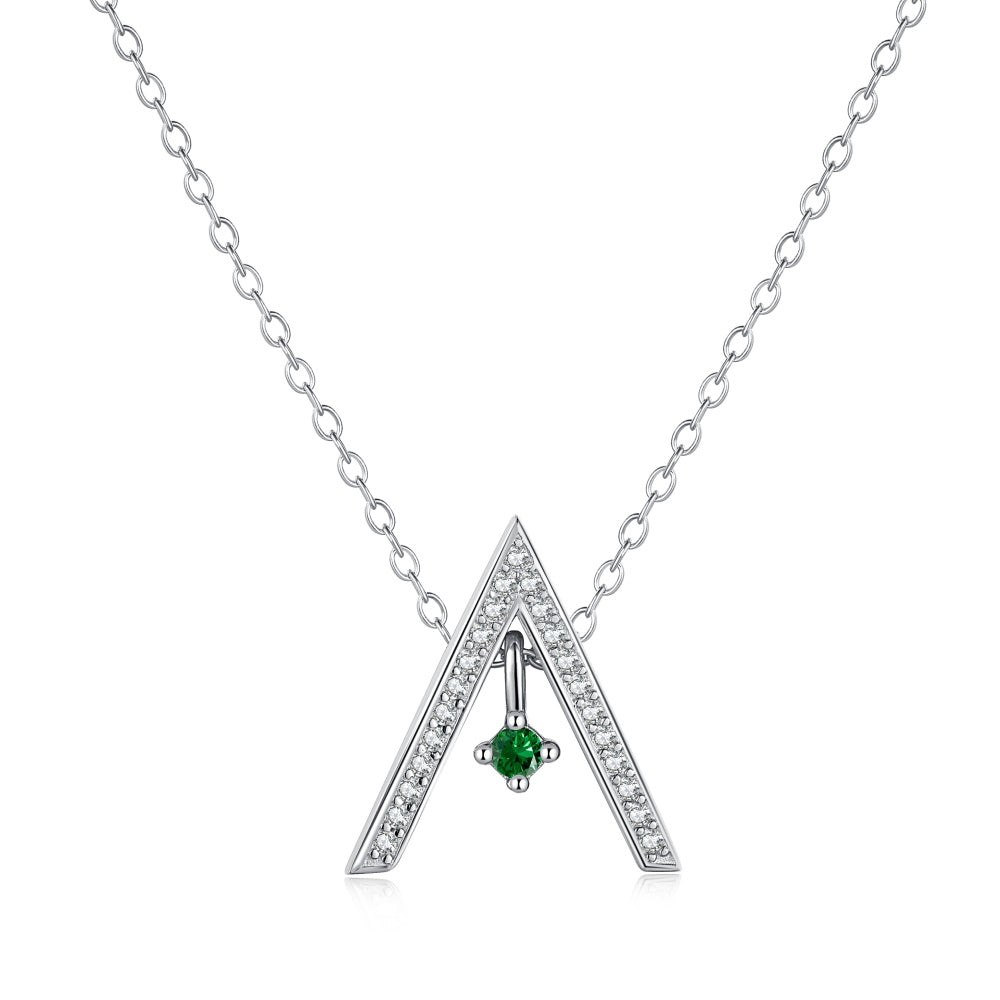 [Lumi Jewellery]Sparkling "A" Shape Necklace