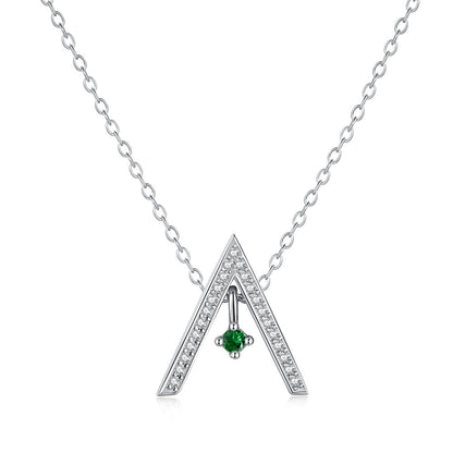 [Lumi Jewellery]Sparkling "A" Shape Necklace