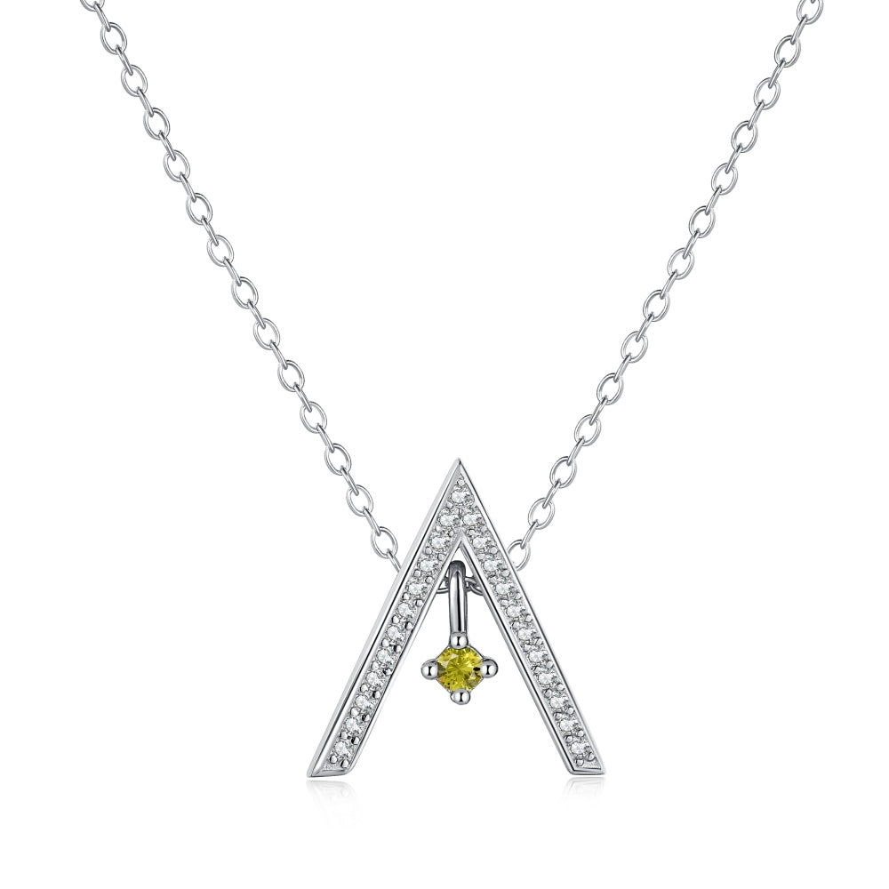 [Lumi Jewellery]Sparkling "A" Shape Necklace