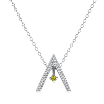 [Lumi Jewellery]Sparkling "A" Shape Necklace