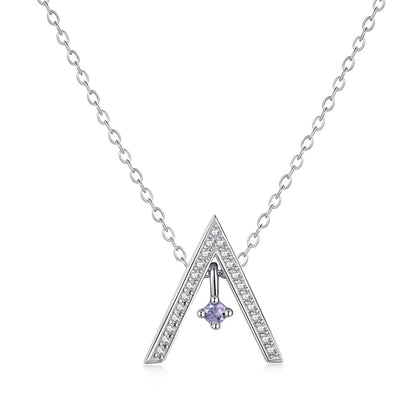 [Lumi Jewellery]Sparkling "A" Shape Necklace