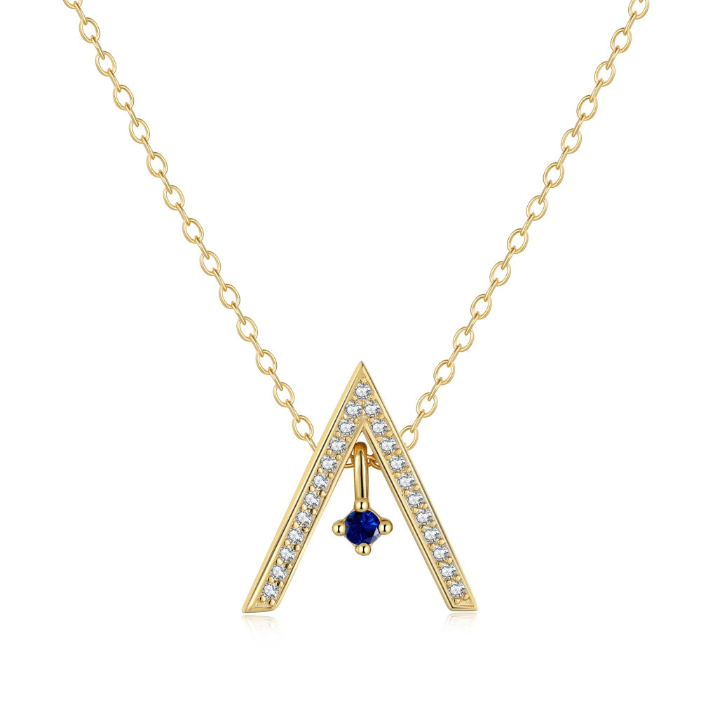 [Lumi Jewellery]Sparkling "A" Shape Necklace