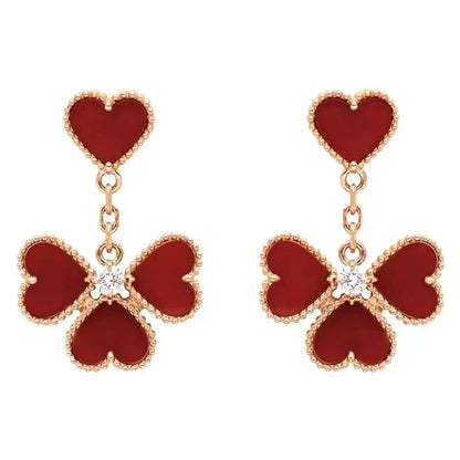 [Lumi Jewellery]SWEET CLOVER CARNELIAN EARRINGS