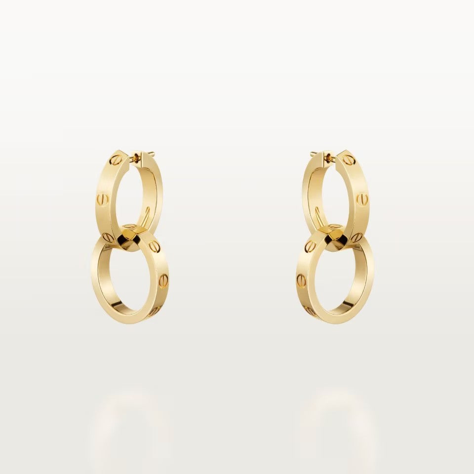 [Lumi Jewelery]LOVE 3.3MM DANGLE EARRINGS