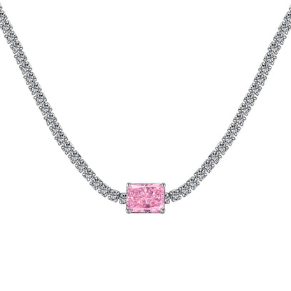 [Lumi Jewellery]2.0 carat Ornate Emerald Cut Necklace