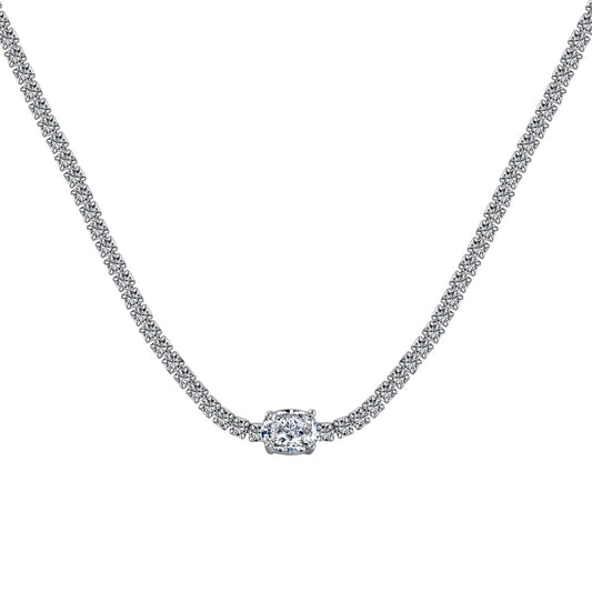 [Lumi Jewellery]1.0 Carat Shining Oval Cut Necklace