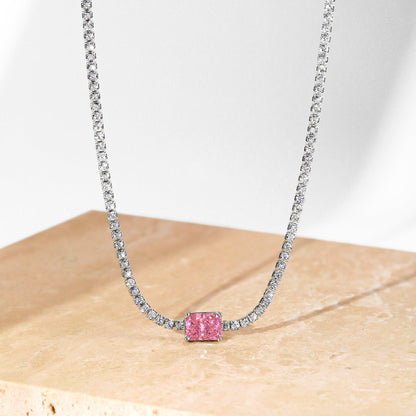 [Lumi Jewellery]2.0 carat Ornate Emerald Cut Necklace