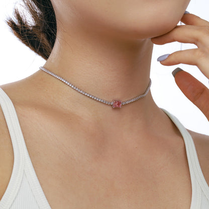 [Lumi Jewellery]2.0 carat Ornate Emerald Cut Necklace