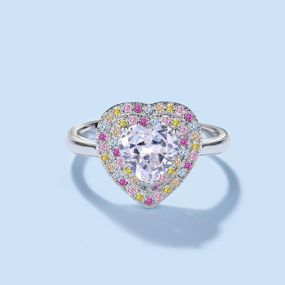 [Lumi Jewellery]Delicate Ebullient Heart Shape Wedding Ring