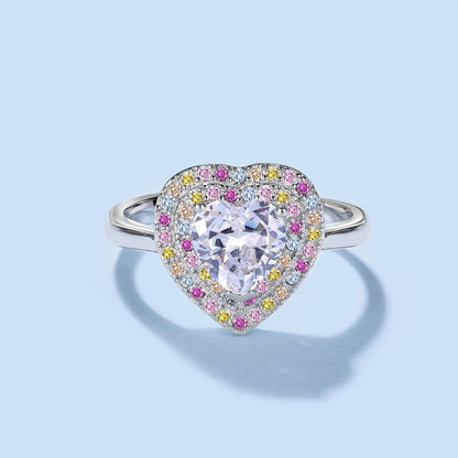 [Lumi Jewellery]Delicate Ebullient Heart Shape Wedding Ring