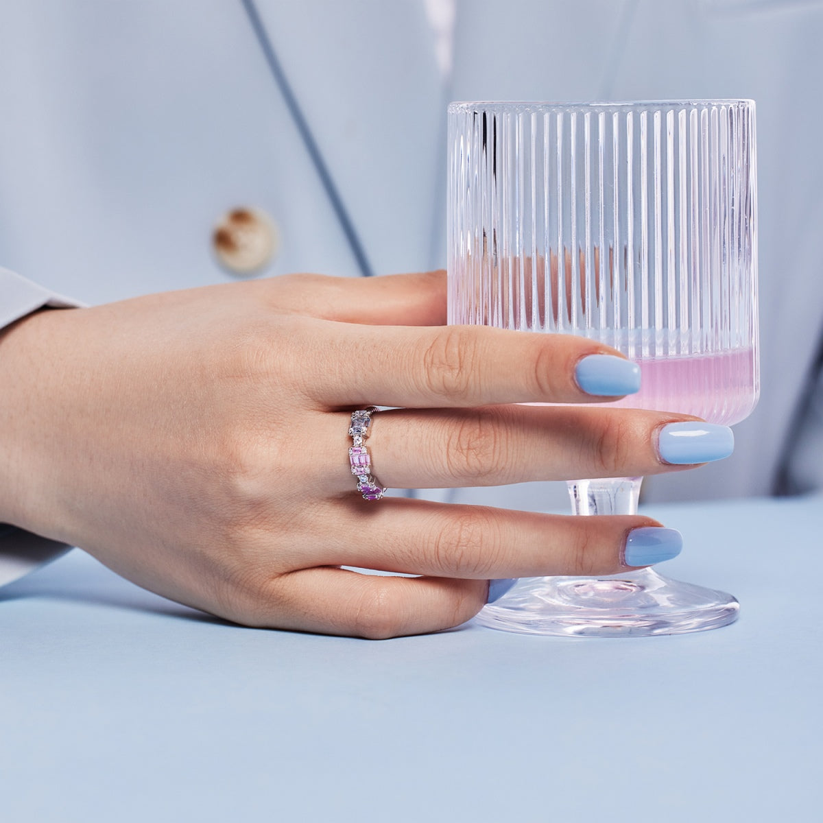[Lumi Jewellery]Unique Colorful Emerald Cut Party Ring