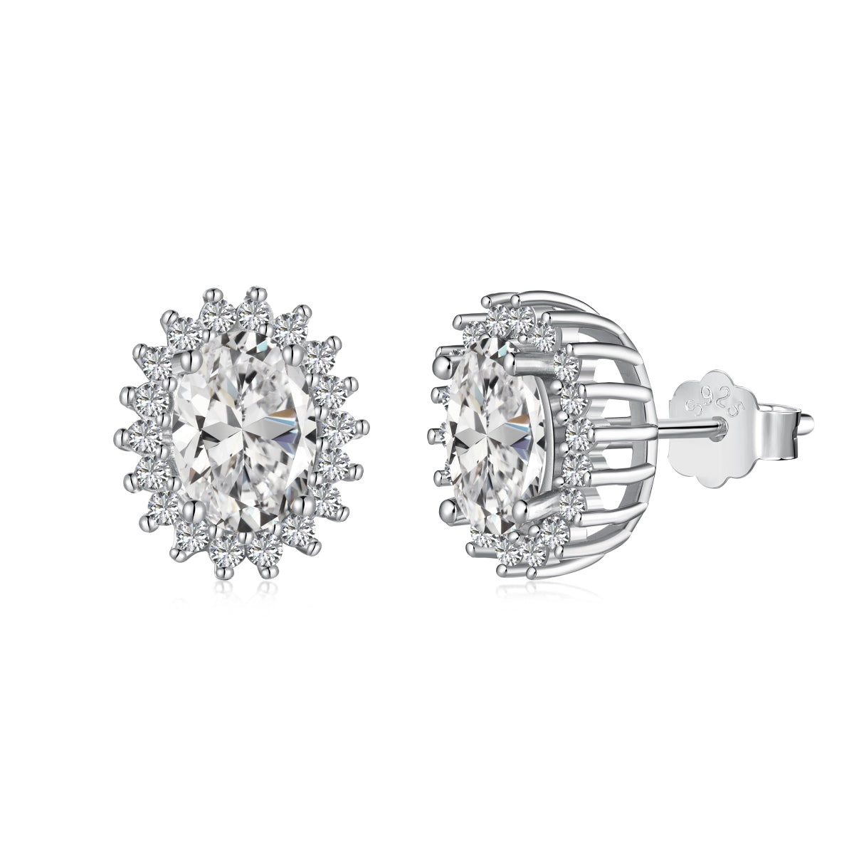 [Lumi Jewellery]Delicate Radiant Oval Cut Daily Earrings
