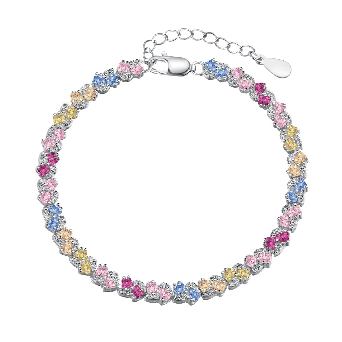 [Lumi Jewellery]Ornate Colorful Flower Shape Party Bracelet