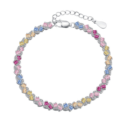 [Lumi Jewellery]Ornate Colorful Flower Shape Party Bracelet