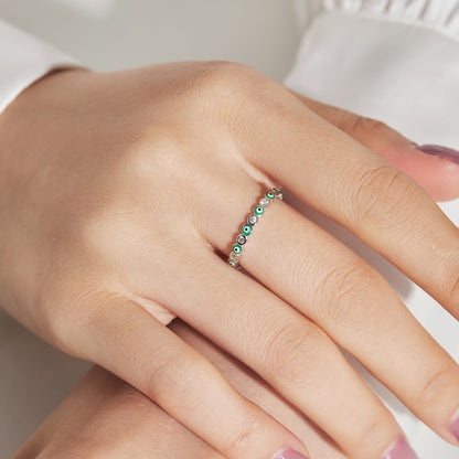 [Lumi Jewellery]Sparkling Vibrant Round Shape Daily Ring