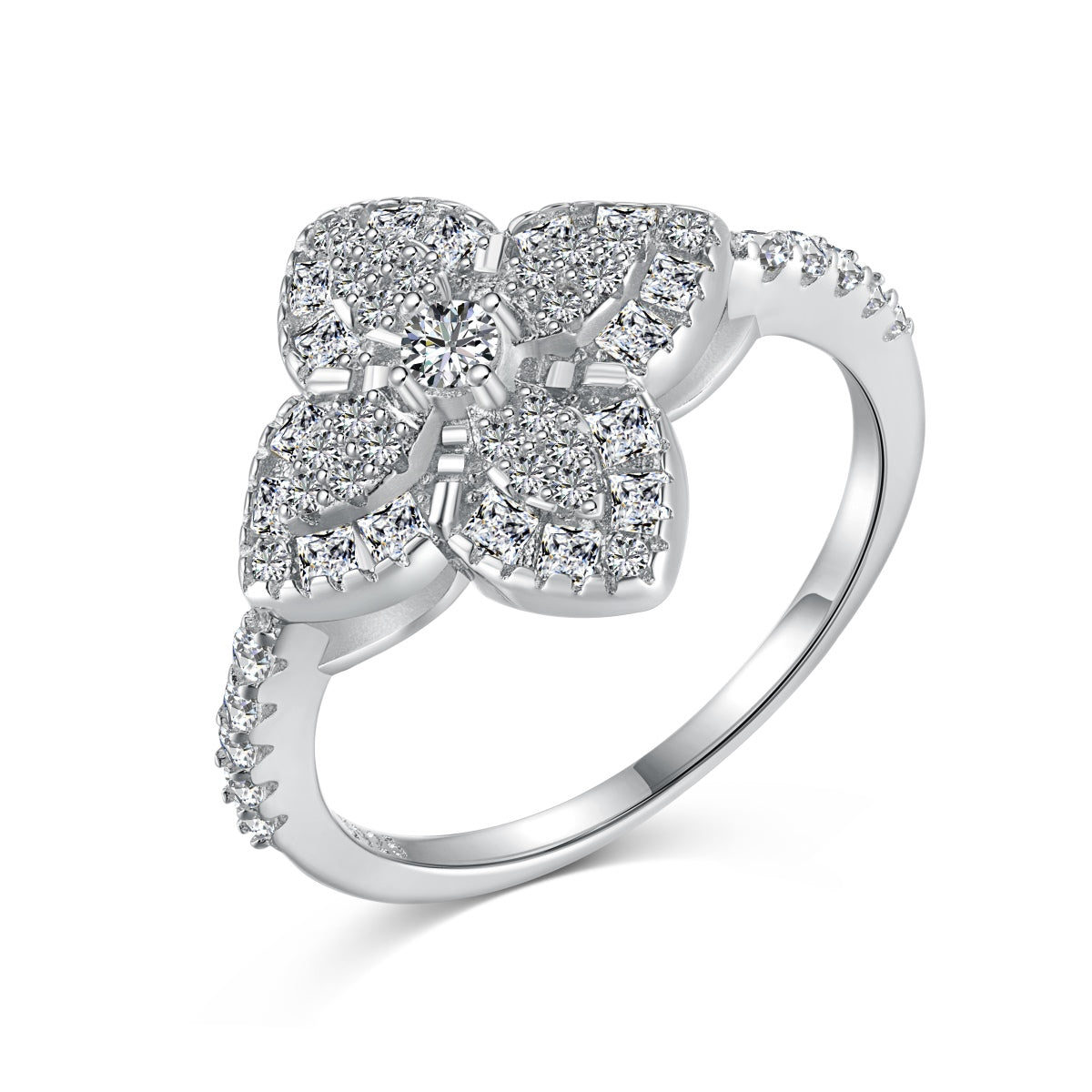 [Lumi Jewellery]Luxurious Colorful Flower Shape Banquet Ring