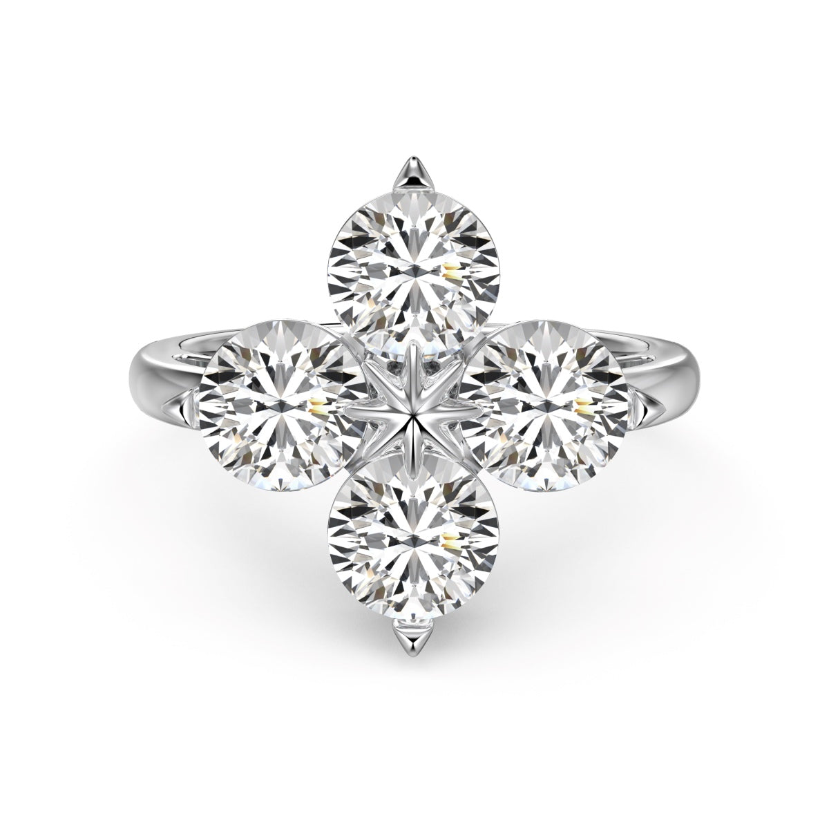 [Lumi Jewellery]Four-Leaf Clover Eight-Pointed Star Ring