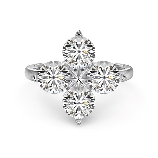 [Lumi Jewellery]Four-Leaf Clover Eight-Pointed Star Ring