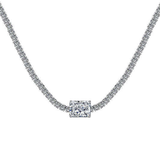 [Lumi Jewellery]2.0 carat Ornate Emerald Cut Necklace
