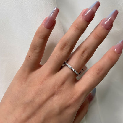 [Lumi Jewellery]Delicate Sparkling Round Cut Daily Ring