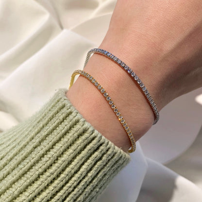 [Lumi Jewellery]Radiant Shinning Princess Cut Tennis Bracelet