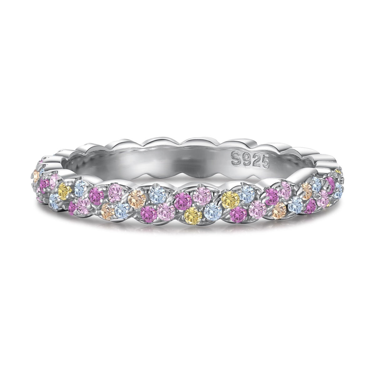 [Lumi Jewellery]Dainty Ebullient Round Cut Daily Ring