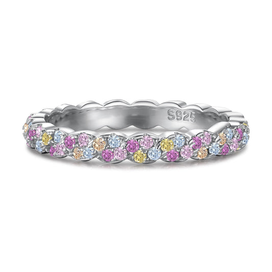 [Lumi Jewellery]Dainty Ebullient Round Cut Daily Ring