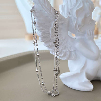 [Lumi Jewellery]Dainty Double Layer Love Heart Bracelet