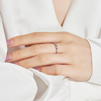 [Lumi Jewellery]Sparkling Vibrant Round Shape Daily Ring