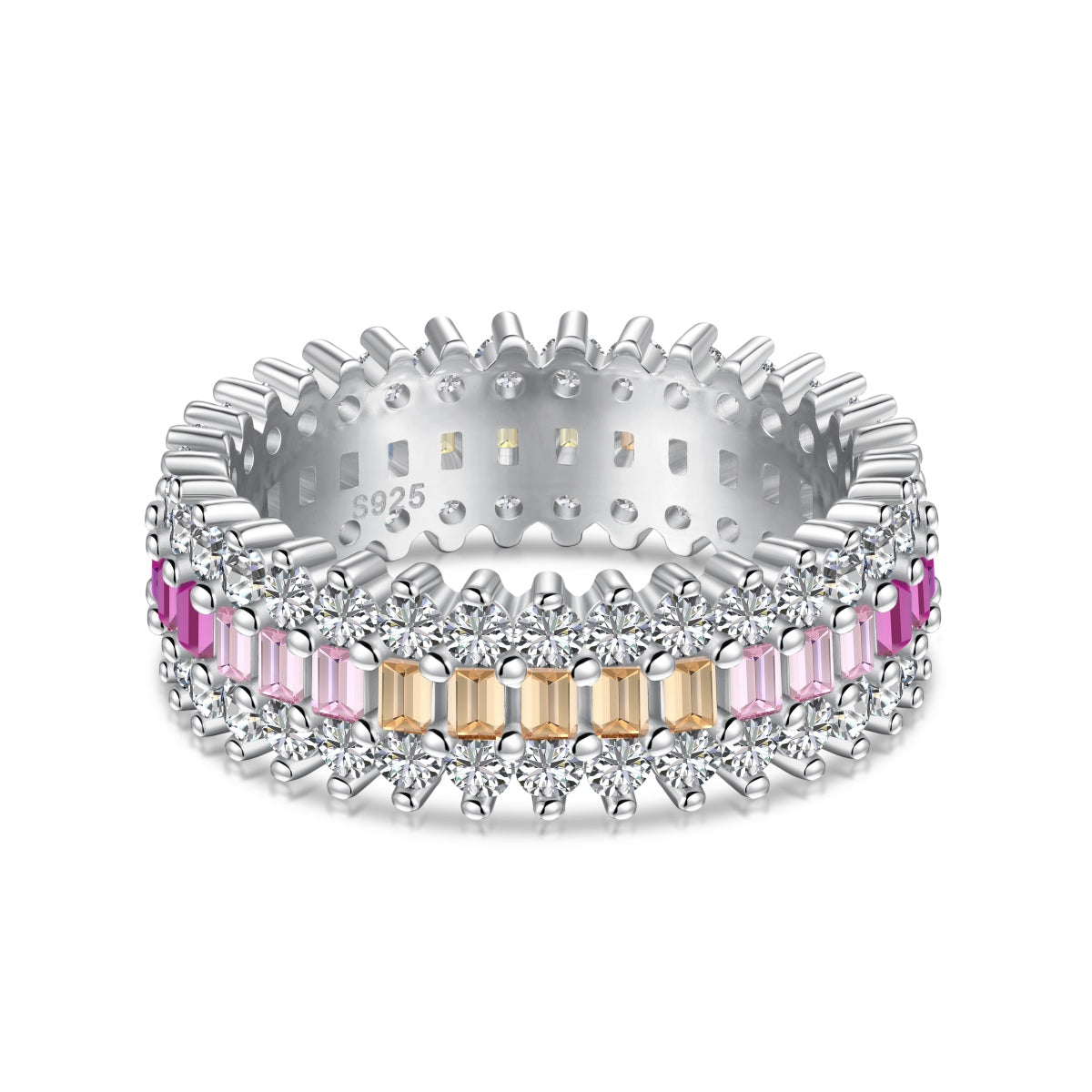 [Lumi Jewellery]Ornate Colorful Radiant Cut Daily Ring