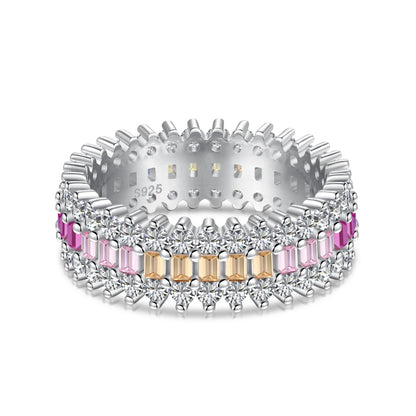 [Lumi Jewellery]Ornate Colorful Radiant Cut Daily Ring