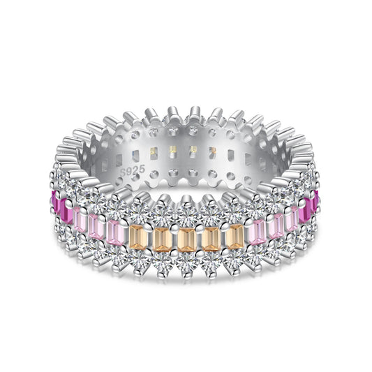 [Lumi Jewellery]Ornate Colorful Radiant Cut Daily Ring