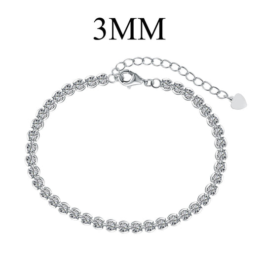 [Lumi Jewellery]Ornate  Sparkling Round Cut Daily Bracelet