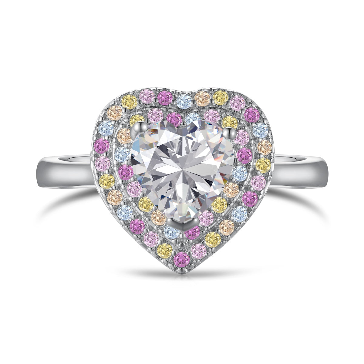 [Lumi Jewellery]Delicate Ebullient Heart Shape Wedding Ring
