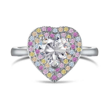 [Lumi Jewellery]Delicate Ebullient Heart Shape Wedding Ring