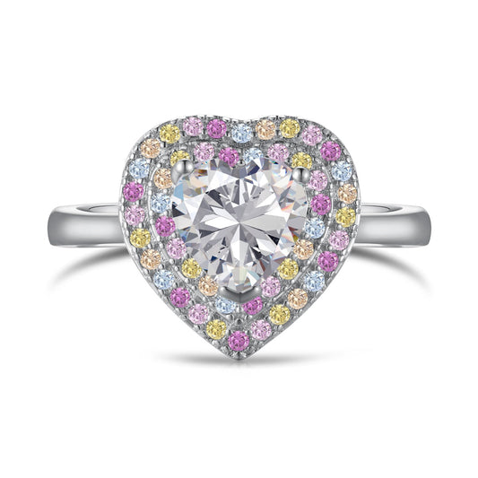 [Lumi Jewellery]Delicate Ebullient Heart Shape Wedding Ring