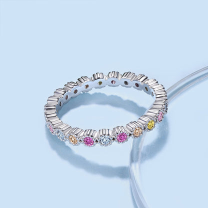 [Lumi Jewellery]Unique Scintillating Round Cut Daily Ring