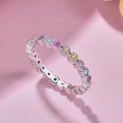 [Lumi Jewellery]Unique Scintillating Round Cut Daily Ring