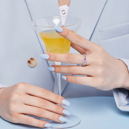 [Lumi Jewellery]Dainty Kaleidoscopic Emerald Cut Daily Ring