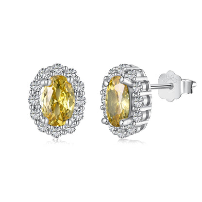 [Lumi Jewellery]Delicate Unique Oval Cut Daily Earrings