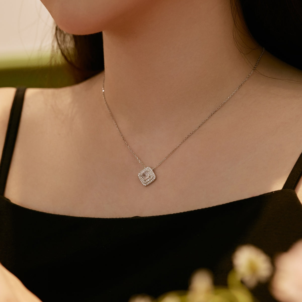 [Lumi Jewellery]Sparkling Asscher Cut Necklace