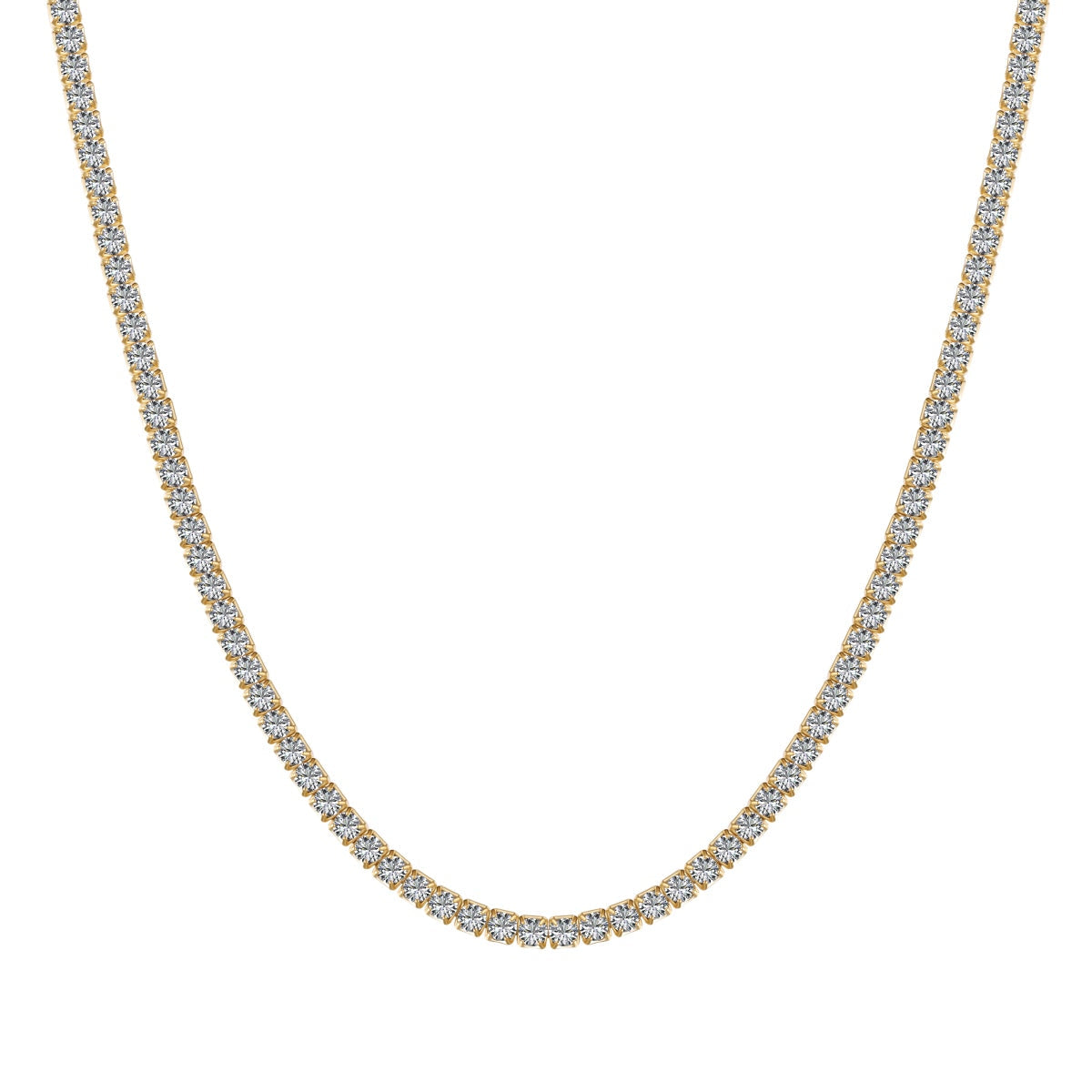 [Lumi Jewellery]Delicate Round Shape Tennis Necklace
