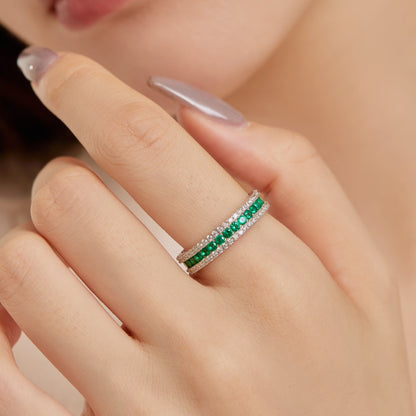 [Lumi Jewellery]Delicate Colorful Round Cut Daily Ring