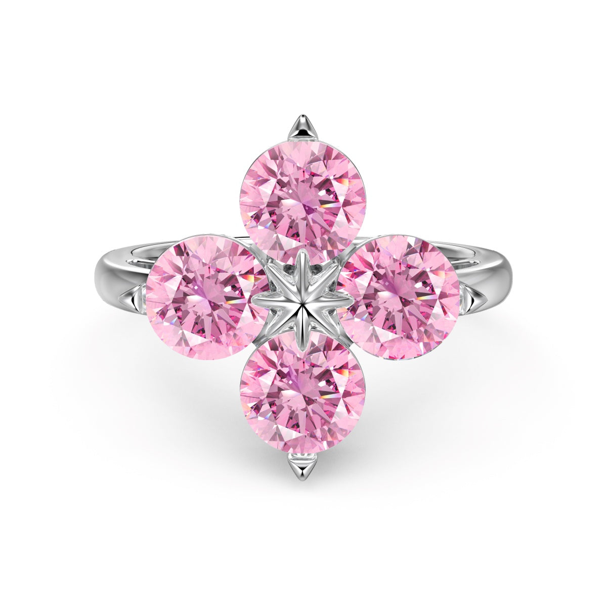[Lumi Jewellery]Four-Leaf Clover Eight-Pointed Star Ring