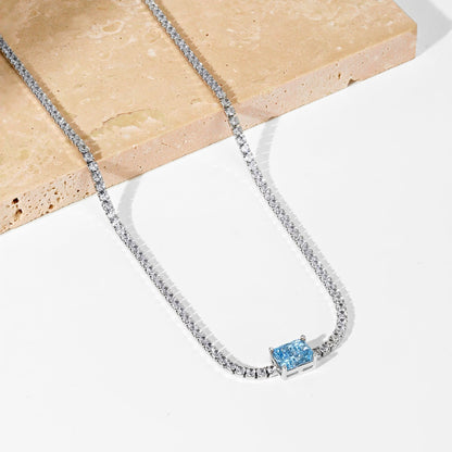 [Lumi Jewellery]2.0 carat Ornate Emerald Cut Necklace