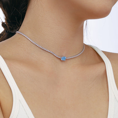 [Lumi Jewellery]2.0 carat Ornate Emerald Cut Necklace